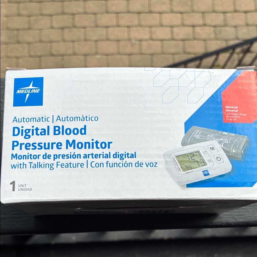 Medline Automatic Digital Blood Pressure Monitor - White/Blue